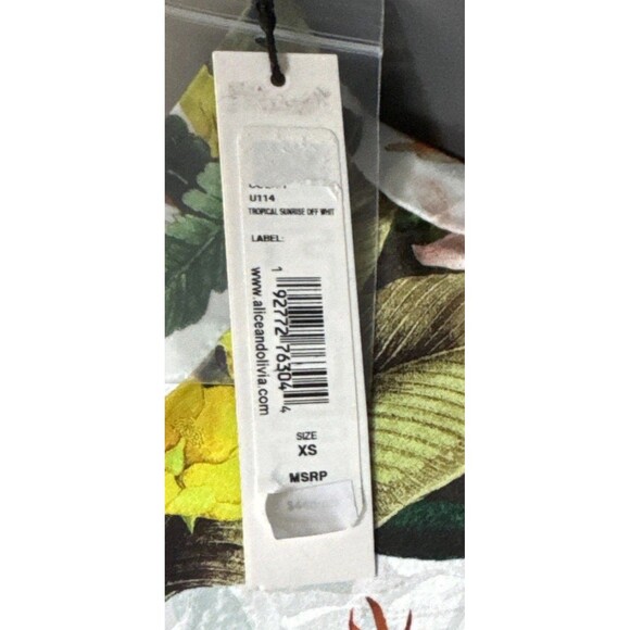 NWT Alice + Olivia Cailin Size XS Button Front Mini Dress in Tropical Sunrise - Picture 8 of 15